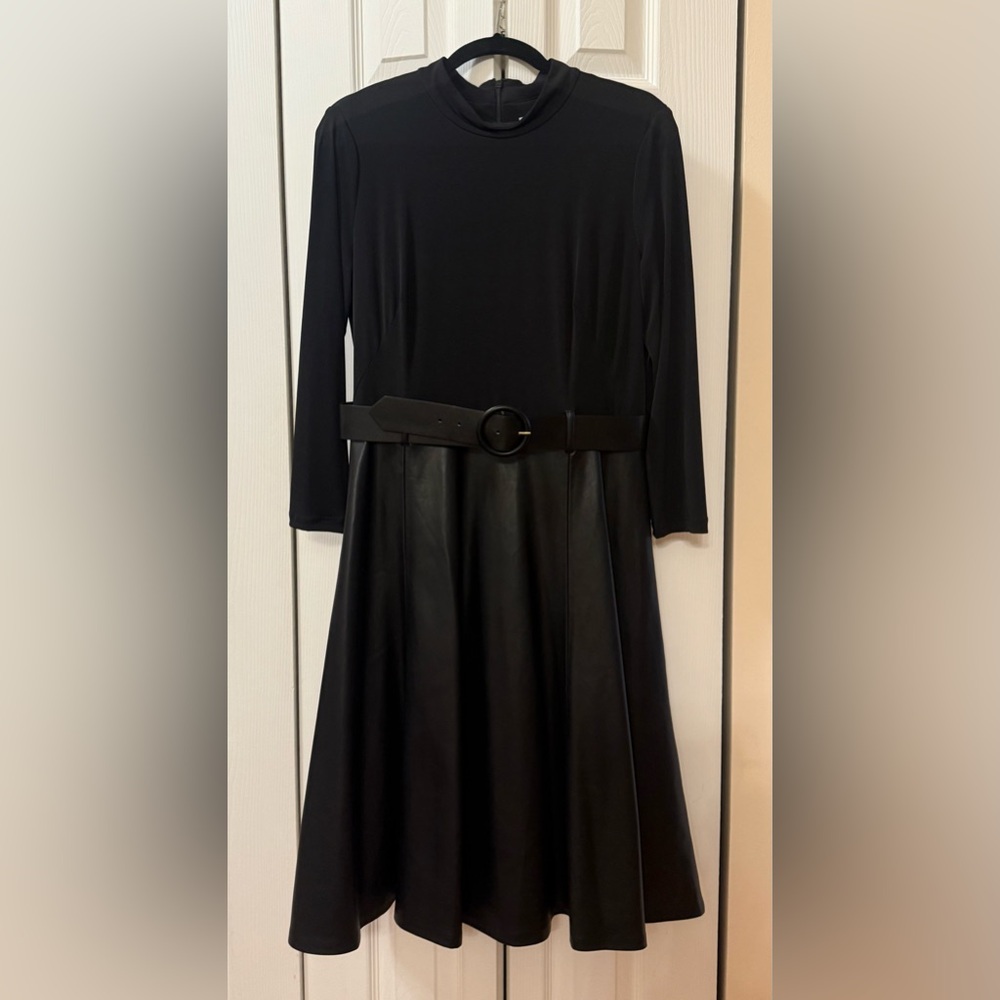 Calvin Klein Black Long Sleeve A-Line Dress